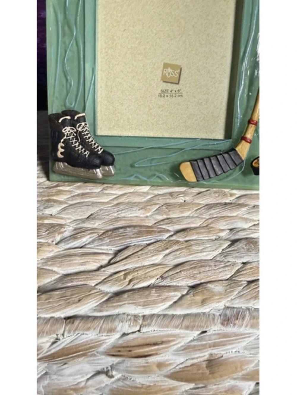 Russ Hockey Photo Frame 4x6 Resin Border Picture Frame